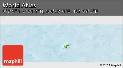 Physical Panoramic Map of the Area around 0° 10' 31" N, 107° 10' 30" E