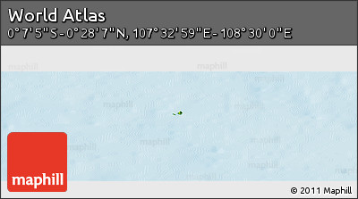 Physical Panoramic Map of the Area around 0° 10' 31" N, 108° 1' 30" E
