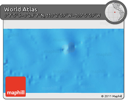 Physical 3D Map of the Area around 0° 10' 31" N, 109° 34' 29" W