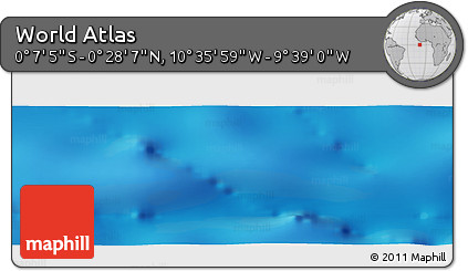 Physical Panoramic Map of the Area around 0° 10' 31" N, 10° 7' 30" W