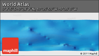 Physical Panoramic Map of the Area around 0° 10' 31" N, 10° 7' 30" W