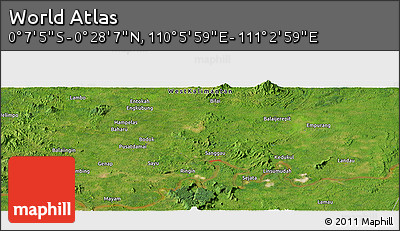 Satellite Panoramic Map of the Area around 0° 10' 31" N, 110° 34' 29" E