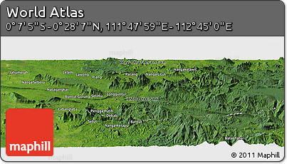 Satellite Panoramic Map of the Area around 0° 10' 31" N, 112° 16' 30" E