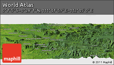 Satellite Panoramic Map of the Area around 0° 10' 31" N, 112° 16' 30" E