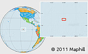 Political Location Map of the area around 0° 10' 31" N, 112° 58' 29" W