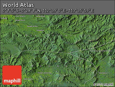 Satellite Map of the Area around 0° 10' 31" N, 113° 7' 30" E