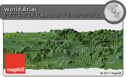 Satellite Panoramic Map of the Area around 0° 10' 31" N, 113° 7' 30" E