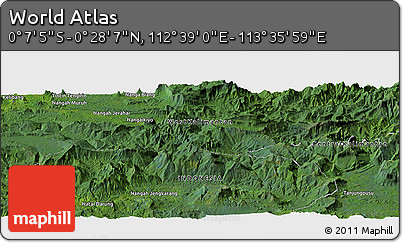 Satellite Panoramic Map of the Area around 0° 10' 31" N, 113° 7' 30" E