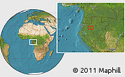 Satellite Location Map of the area around 0° 10' 31" N, 11° 7' 30" E