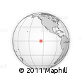 Outline Map of the Area around 0° 10' 31" N, 124° 52' 30" W, rectangular outline