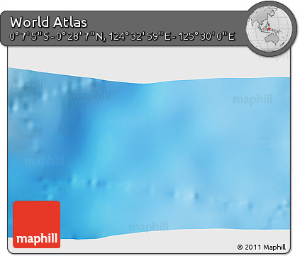 Physical 3D Map of the Area around 0° 10' 31" N, 125° 1' 30" E