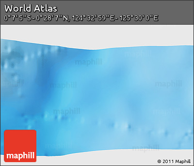 Physical 3D Map of the Area around 0° 10' 31" N, 125° 1' 30" E