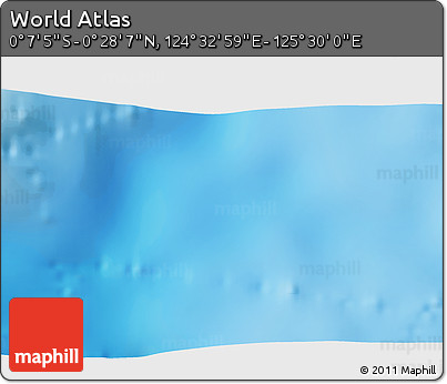 Physical 3D Map of the Area around 0° 10' 31" N, 125° 1' 30" E