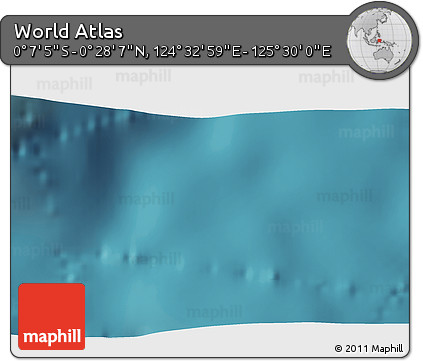 Satellite 3D Map of the Area around 0° 10' 31" N, 125° 1' 30" E