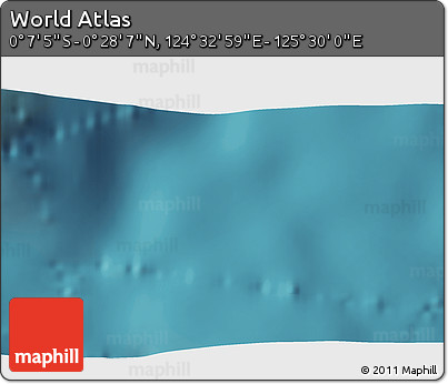 Satellite 3D Map of the Area around 0° 10' 31" N, 125° 1' 30" E