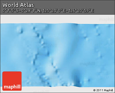 Physical 3D Map of the Area around 0° 10' 31" N, 125° 52' 30" E