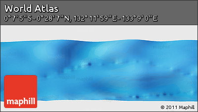 Physical Panoramic Map of the Area around 0° 10' 31" N, 132° 40' 30" E