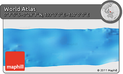 Physical Panoramic Map of the Area around 0° 10' 31" N, 133° 31' 30" E