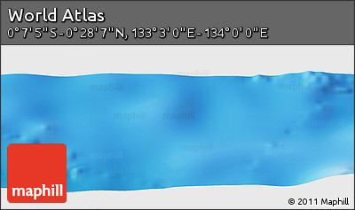 Physical Panoramic Map of the Area around 0° 10' 31" N, 133° 31' 30" E