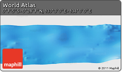 Physical Panoramic Map of the Area around 0° 10' 31" N, 133° 31' 30" E