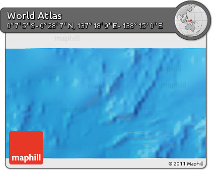 Physical 3D Map of the Area around 0° 10' 31" N, 137° 46' 30" E