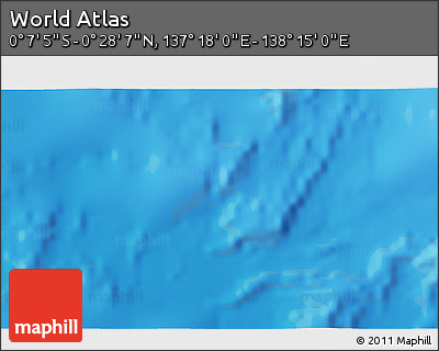 Physical 3D Map of the Area around 0° 10' 31" N, 137° 46' 30" E