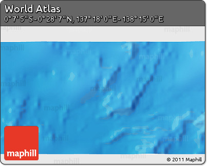 Physical 3D Map of the Area around 0° 10' 31" N, 137° 46' 30" E