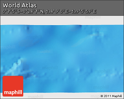 Physical 3D Map of the Area around 0° 10' 31" N, 138° 37' 30" E