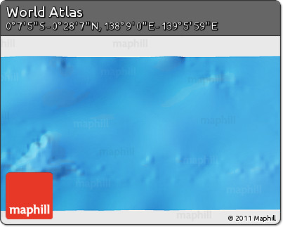 Physical 3D Map of the Area around 0° 10' 31" N, 138° 37' 30" E