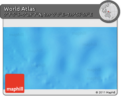 Physical 3D Map of the Area around 0° 10' 31" N, 139° 28' 29" E