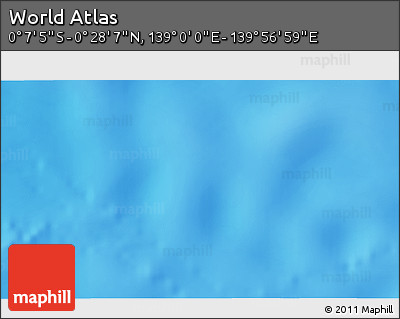 Physical 3D Map of the Area around 0° 10' 31" N, 139° 28' 29" E
