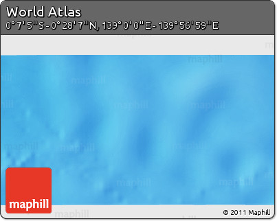 Physical 3D Map of the Area around 0° 10' 31" N, 139° 28' 29" E