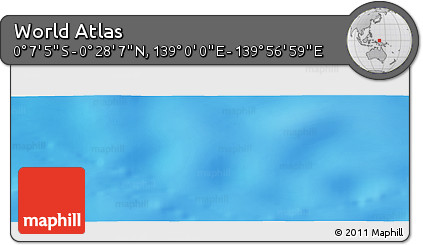 Physical Panoramic Map of the Area around 0° 10' 31" N, 139° 28' 29" E