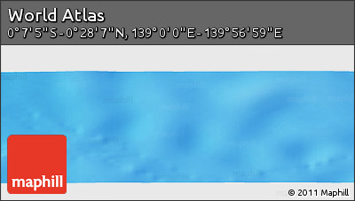 Physical Panoramic Map of the Area around 0° 10' 31" N, 139° 28' 29" E
