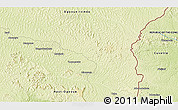 Physical 3D Map of the area around 0° 10' 31" N, 13° 40' 30" E