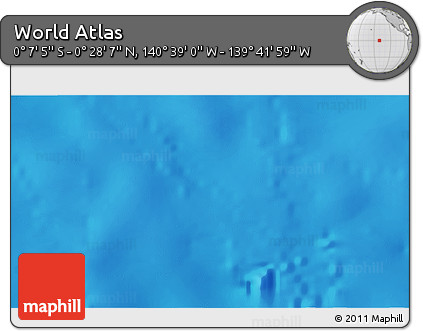 Shaded Relief 3D Map of the Area around 0° 10' 31" N, 140° 10' 30" W