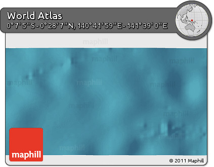 Satellite 3D Map of the Area around 0° 10' 31" N, 141° 10' 30" E