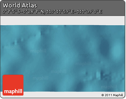 Satellite 3D Map of the Area around 0° 10' 31" N, 141° 10' 30" E