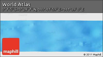 Physical Panoramic Map of the Area around 0° 10' 31" N, 141° 10' 30" E
