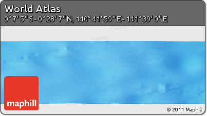 Physical Panoramic Map of the Area around 0° 10' 31" N, 141° 10' 30" E
