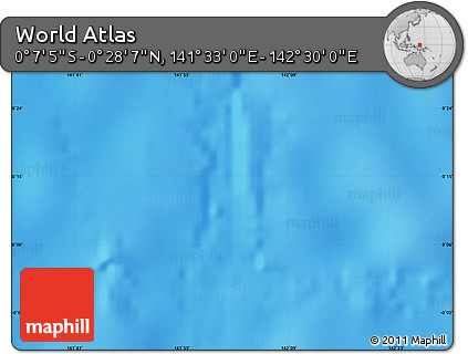 Physical Map of the Area around 0° 10' 31" N, 142° 1' 30" E