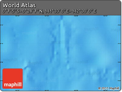 Physical Map of the Area around 0° 10' 31" N, 142° 1' 30" E