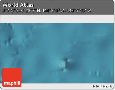 Satellite 3D Map of the Area around 0° 10' 31" N, 143° 34' 29" W
