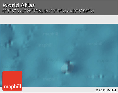 Satellite 3D Map of the Area around 0° 10' 31" N, 143° 34' 29" W