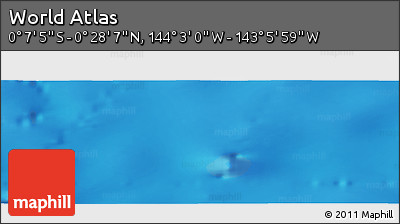Physical Panoramic Map of the Area around 0° 10' 31" N, 143° 34' 29" W