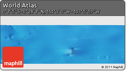 Physical Panoramic Map of the Area around 0° 10' 31" N, 143° 34' 29" W