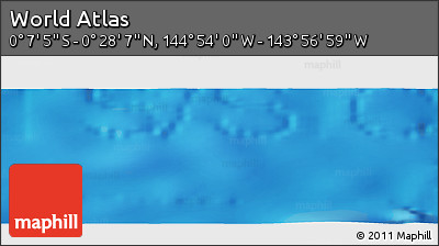 Physical Panoramic Map of the Area around 0° 10' 31" N, 144° 25' 30" W