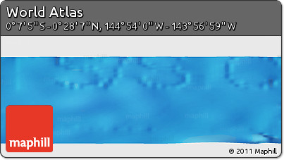 Physical Panoramic Map of the Area around 0° 10' 31" N, 144° 25' 30" W