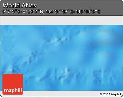 Physical 3D Map of the Area around 0° 10' 31" N, 145° 25' 30" E