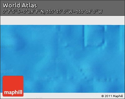 Physical 3D Map of the Area around 0° 10' 31" N, 145° 16' 30" W